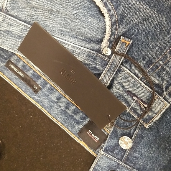 💕EDWIN💕 Cai High Waist Straight Leg Jeans Lumineer 100% Cotton Rigid 32 NWT - Picture 15 of 16